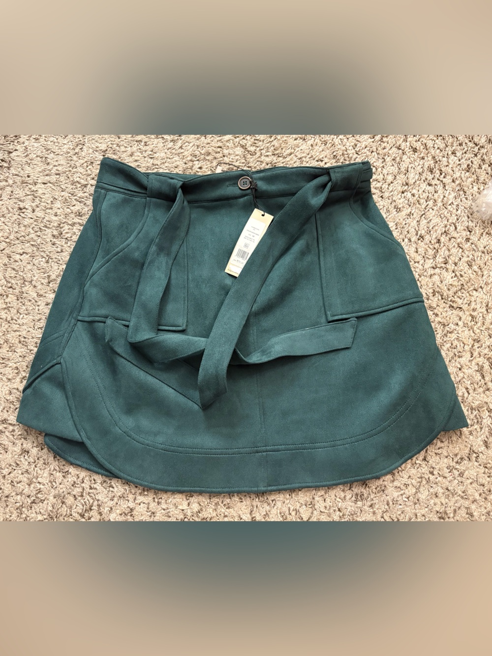 BCBGeneration Teal Belted Circle Skirt